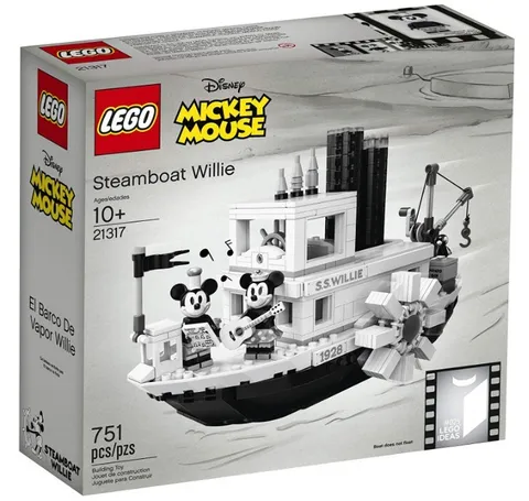 LEGO Ideas 21317 Steamboat Willie Mickey Mouse Disney 751pcs Collectible Set