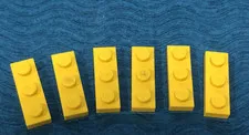 LEGO PART 3623 FLAT PLATE 1X3 6 PIECES (YELLOW)