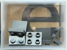 LEGO Parts - Dark Bluish Gray Bracket 1 x 2 - 2 x 2 - No 44728 - QTY 5