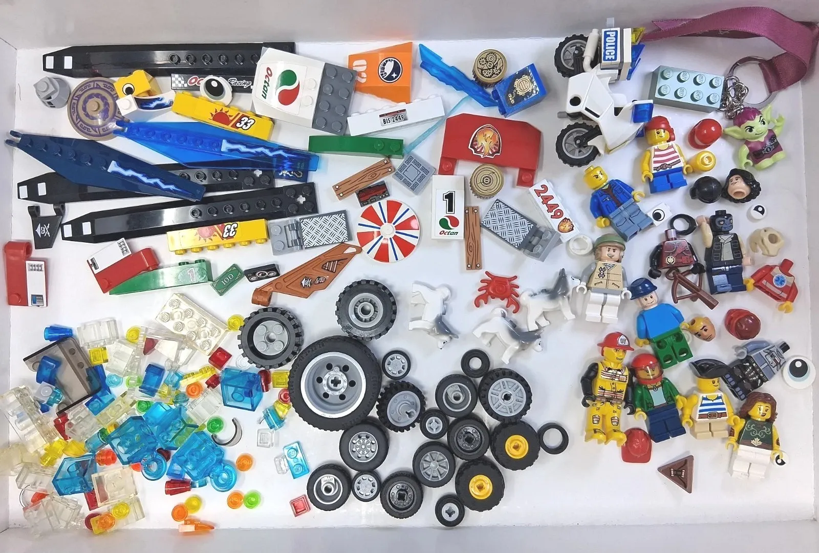 Lego Figures Parts Lot Random Bulk Mix Wheels Printed Clear Dog