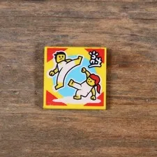 LEGO Vidiyo Tile 2 x 2 BeatBit Album Cover Minifigures Dancing 3068pb1632