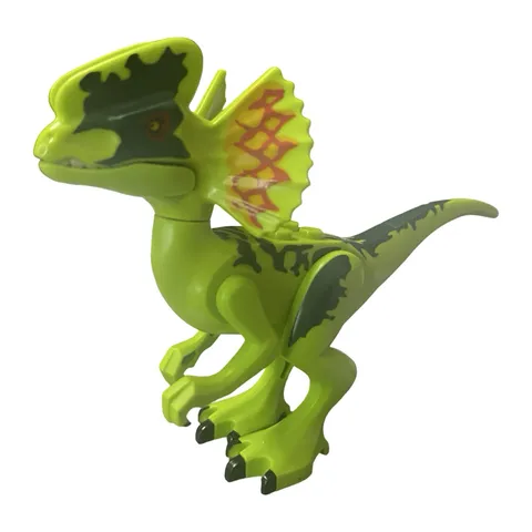 Lego Dinosaur Dilophosaurus Minifigure Lime Head 75916 dilo01