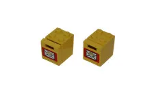 2 Lego® CITY Post Letter Box in YELLOW Door RED