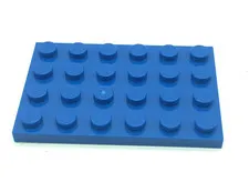 Lego Plate 4 x 6 Parts Pieces Lot Building Blocks Blue 30 Pieces