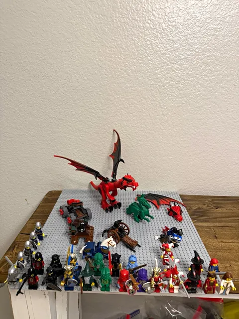 LEGO Castle Bulk Lot Minifigures, Dragons, Horse & Accessories
