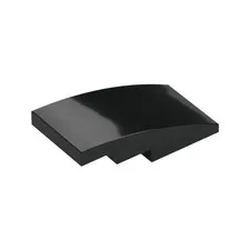 LEGO 14x Black Slope, Curved 4 x 2 inv.628
