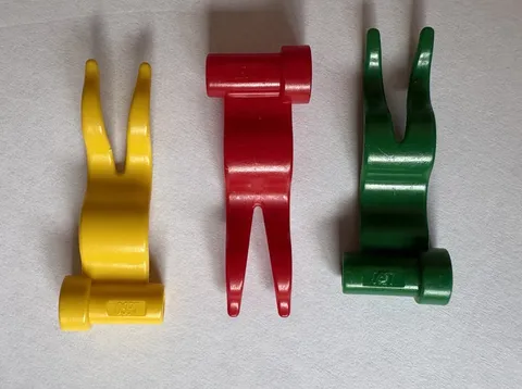 Vintage LEGO Flags Red Green Yellow Lot of 3 Classic Replacement Parts