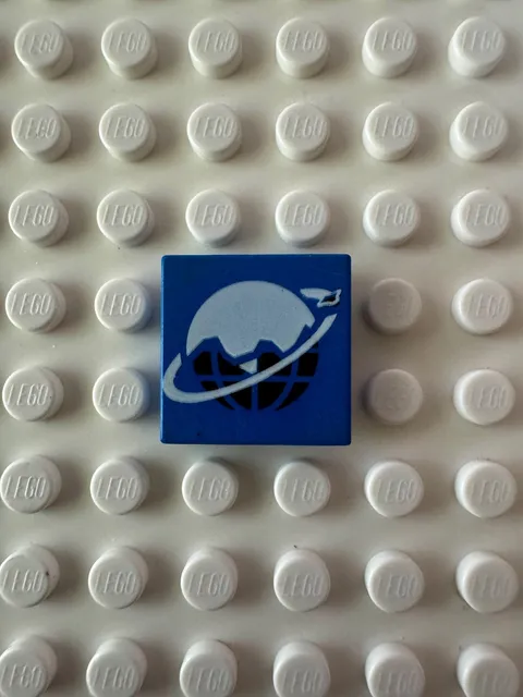 LEGO Tile 2 x 2 with Ice Planet 2002 Logo, Globe with Ice 3068p61