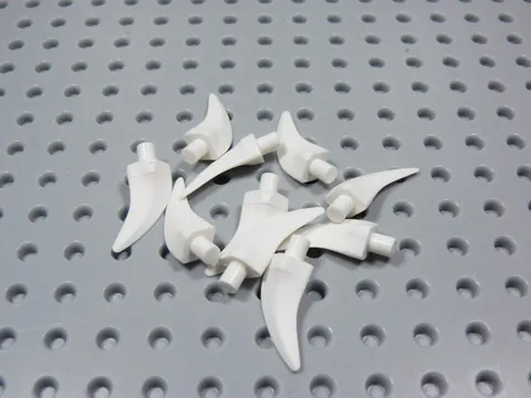 LEGO Lot of 10 White Barbs Horns Weapon Minifig BU