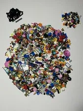 1+ Lbs of LEGO Accessories and Parts - Weapons, Tools, Hair, Bottles, Etc.