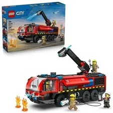 LEGO City Airport Fire Truck Kids Building Toy - Pretend Play Multicolor