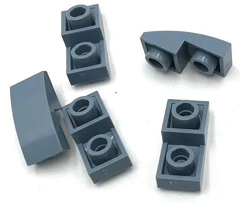 Lego 5 New Sand Blue Slope Sloped Curved 2 x 1 x 2/3 Inverted Parts