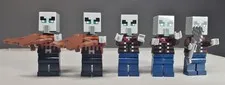 LEGO Minecraft Lot (5) Illager Minifigures. 3 Vindicators, 2 Pillagers