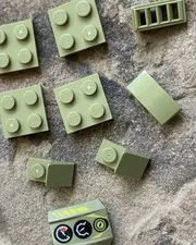New Lego 13x Sand Green Brick 1 x 1 3005