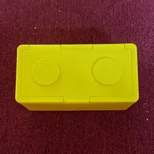 Chubs LEGO Stackable Yellow Storage Brick Container, Plastic, 1 Compartment