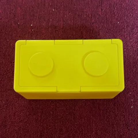 Chubs LEGO Stackable Yellow Storage Brick Container, Plastic, 1 Compartment