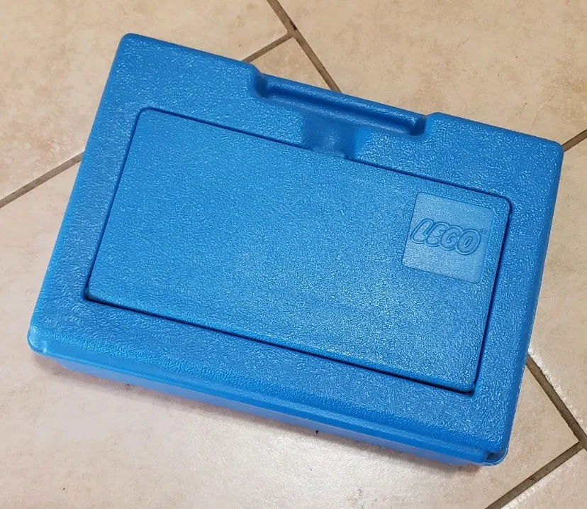 Vintage Lego Made In Usa Container Blue Storage 1983 Great Shape Systems Group