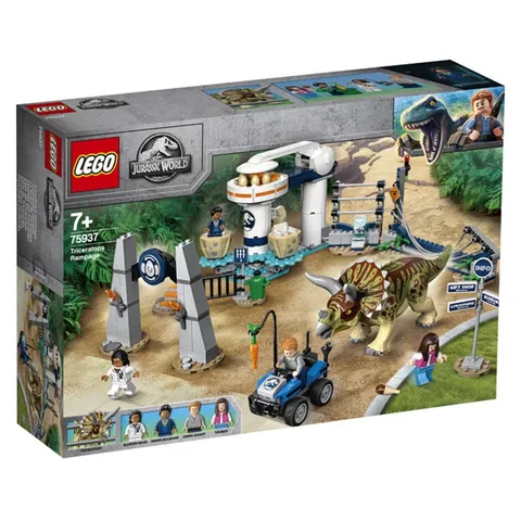 LEGO Jurassic World 75937 Triceratops Rampage Dinosaur Set
