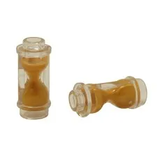 10x LEGO Minifigure Trans-Clear Hourglass Gold Sand
