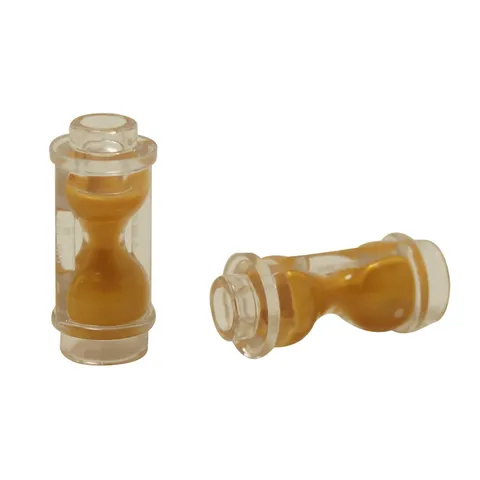 10x LEGO Minifigure Trans-Clear Hourglass Gold Sand