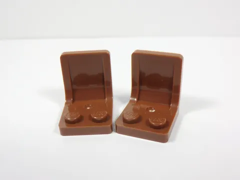LEGO 2 Reddish Brown Chairs Seats Accessory Minifig S3