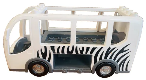 Lego Duplo Striped Zebra Safari Zoo Van No Animals Very Good Condition