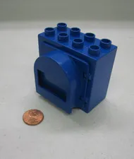 Lego Duplo All Blue Booth Window Post Office Ticket Window Opening Swinging Door