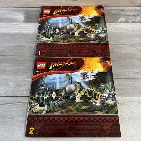 Lego 7623 Indiana Jones Temple Escape Instruction Manual Only No Bricks 1 & 2