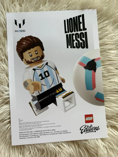 Lego FIFA World Cup Poster Soccer Lionel Messi  Superstar Editions Collectible