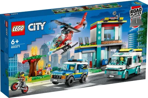 LEGO City 60371 Emergency Vehicles HQ 706pcs Building Toy Set