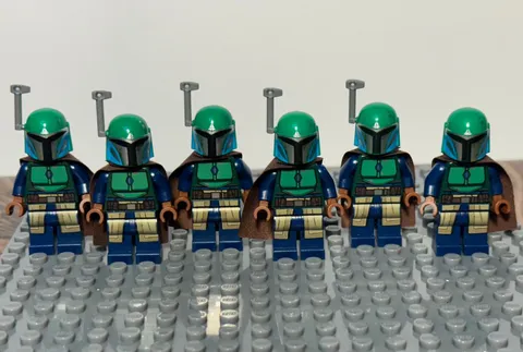 LEGO Star Wars Mandalorian Warrior Lot x6 - No Cracks