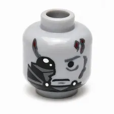 LEGO Minifigure, Head Male Scars, Damage Pattern (Darth Vader Battle Damage