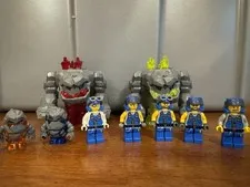 LEGO Power Miners Minifigure Lot 5 Miners w/ 4 Rock Monsters