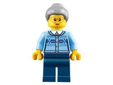 LEGO® Minifigure Holiday & Event hol106 Grandmother Fair Isle Sweater Light Blui