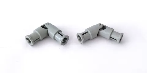 2x LEGO Technic Part #9244 Light Gray Universal Joint 4L Complete Assembly Rare