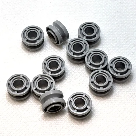 LEGO Parts - Light Bluish Gray Wheel 11mm D. x 8mm 4 Spokes - No 42610 - QTY 12