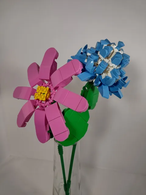 2 Lego Flowers Lot Botanical Instructions For 1