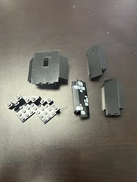 6x Genuine LEGO Castle Black Panel Corner Wall 2345 + 6055 6072 (6054 6077 6085)