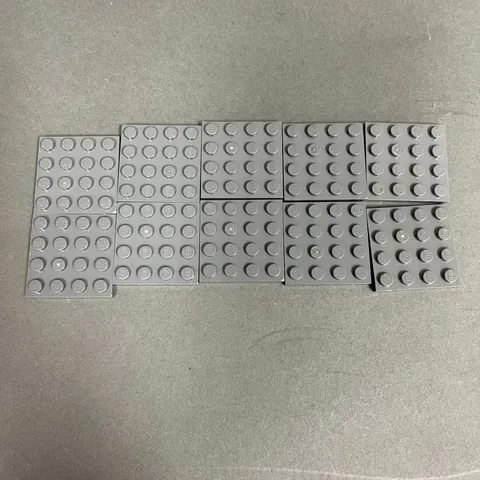 Lego 3031 Baseplates 4 x 4 Dark Gray Replacement Add-on Parts Pieces Lot of 10