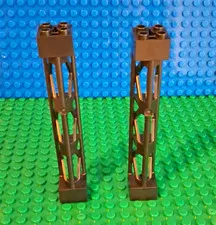 LEGO Support Pillar Truss Pieces Dark Pearl Grey Plastic Bulk Lot 2 pcs