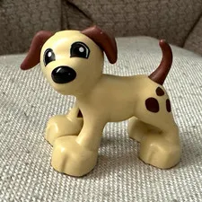 LEGO Dog Animal Figure Beige with Brown Spots Plastic 1pc Animals Interest