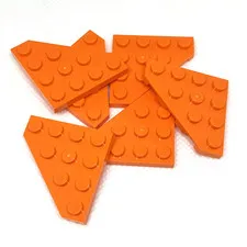 LEGO Parts - Orange Wedge, Plate 4 x 4 Cut Corner - No 30503 - QTY 6