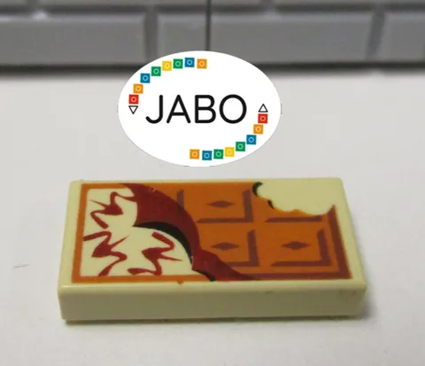(D12/5/7) LEGO 3069pb0038 Tile 1x2 Printed Chocolate 4752 4756 4758 10132
