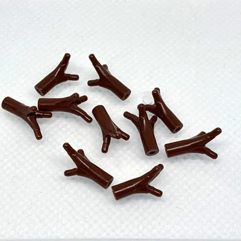 LEGO Parts - Reddish Brown Plant Flower Stem Bar 3 Stems - No 68211 - QTY 10