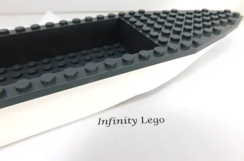 LEGO Large White Boat Hull Ship 8 x 28 x 3 with Dark Grey Deck (92709 92710)  x1