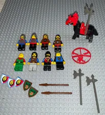 LEGO Dark Forest Forestman 2 Minifigure Lot Black Knights Wolfpack Castle Horse