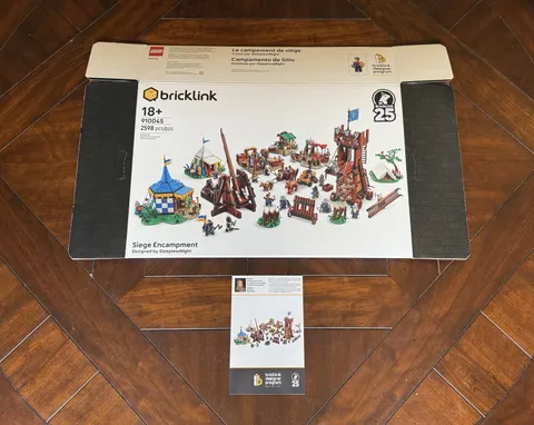 LEGO Bricklink Designer Program 910045 Siege Encampment Box and Info Sheet Only