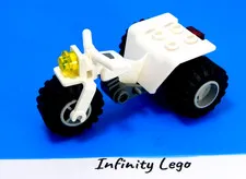 LEGO Vintage White Tricycle Bike Motorcycle Light Grey Rim / Wheels 15821 76040