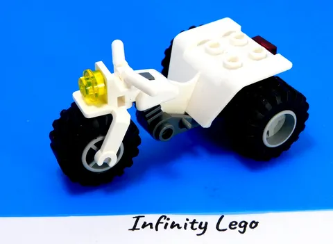 LEGO Vintage White Tricycle Bike Motorcycle Light Grey Rim / Wheels 15821 76040