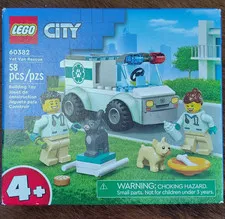 LEGO City 60382 Vet Van Rescue Complete Set 58pcs Age 4+ Box Brick Sep